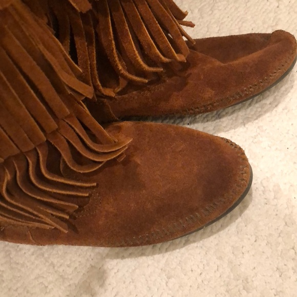 Fringe Calf High Boots - Picture 3 of 8